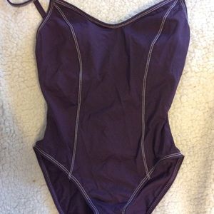 Anne Cole one piece purple swimsuit size 10